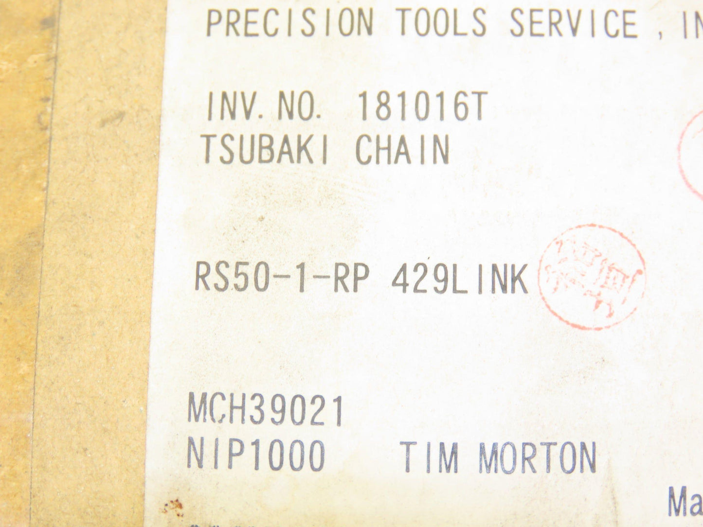 Tsubaki RS50-1-RP #50 Roller Chain 10' / 12' Long 5/8" Pitch Lot of 2  READ