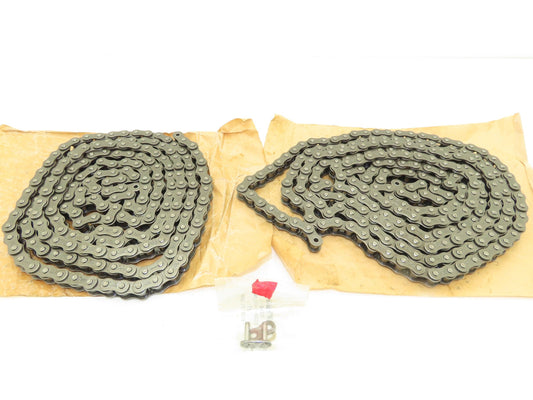 Tsubaki RS50-1-RP #50 Roller Chain 10' / 12' Long 5/8" Pitch Lot of 2  READ