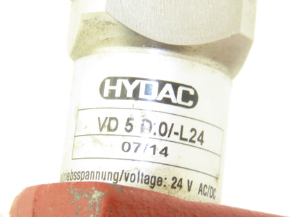 Hydac DF BN/HC 60 MA 5D1.0-L24-B6 Hydraulic Filter w/Pressure Switch VD5D.0/-L24