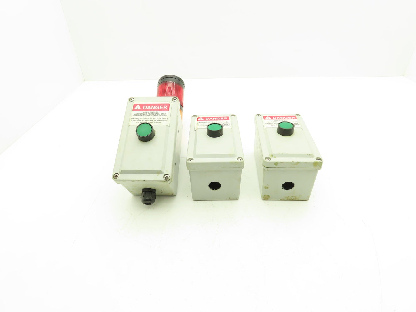 Allen Bradley 855T BVM Single Pushbutton 1 Stack Light Tower Activation Lot of 3