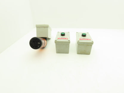 Allen Bradley 855T BVM Single Pushbutton 1 Stack Light Tower Activation Lot of 3