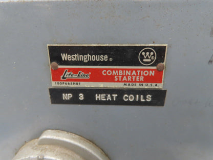 Westinghouse Life-Line Combination Motor Starter Fusible 10HP 600V 3ph 110V Coil