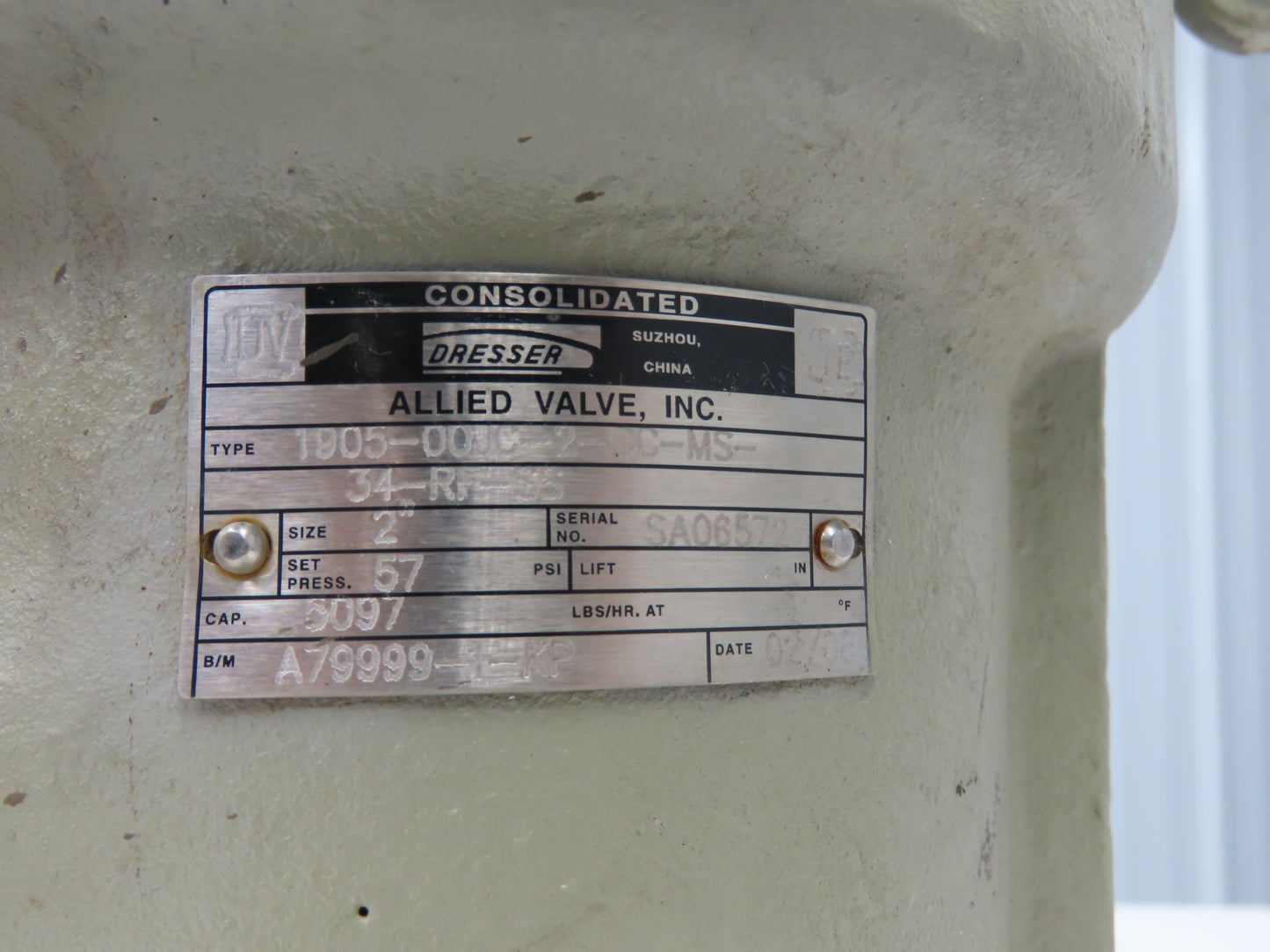Dresser Consolidated 1905-00JC-2-CC-MS-34-RF-SS Safety Relief Valve 2x3" Flanged