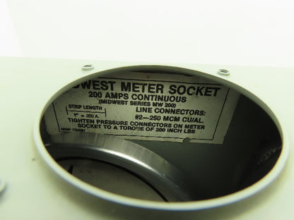 Midwest MS250C Electric Meter 200A Main Surface Mount Ring Type 17x17" 3R 1Ph