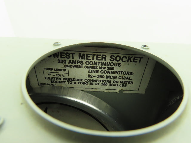 Midwest MS250C Electric Meter 200A Main Surface Mount Ring Type 17x17" 3R 1Ph