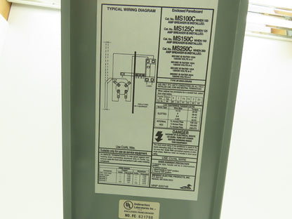 Midwest MS250C Electric Meter 200A Main Surface Mount Ring Type 17x17" 3R 1Ph