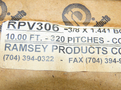 Ramsey RPV306 Silent Chain 3/8" Pitch 320 Pitches 10' Long *READ*