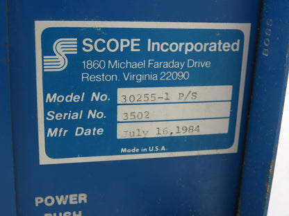 Scope Incorporated 30255-1 P/S 8200 ScopeScan Power supply Module