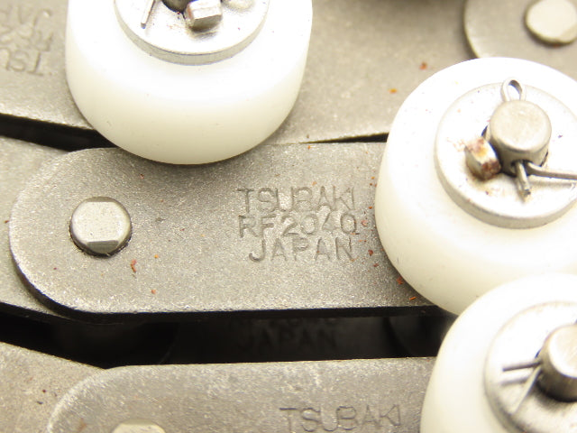 Tsubaki RF2040S-1LPSR-T-CP Chain Outboard Rollers 10' Long 1" Double Pitch *PICS