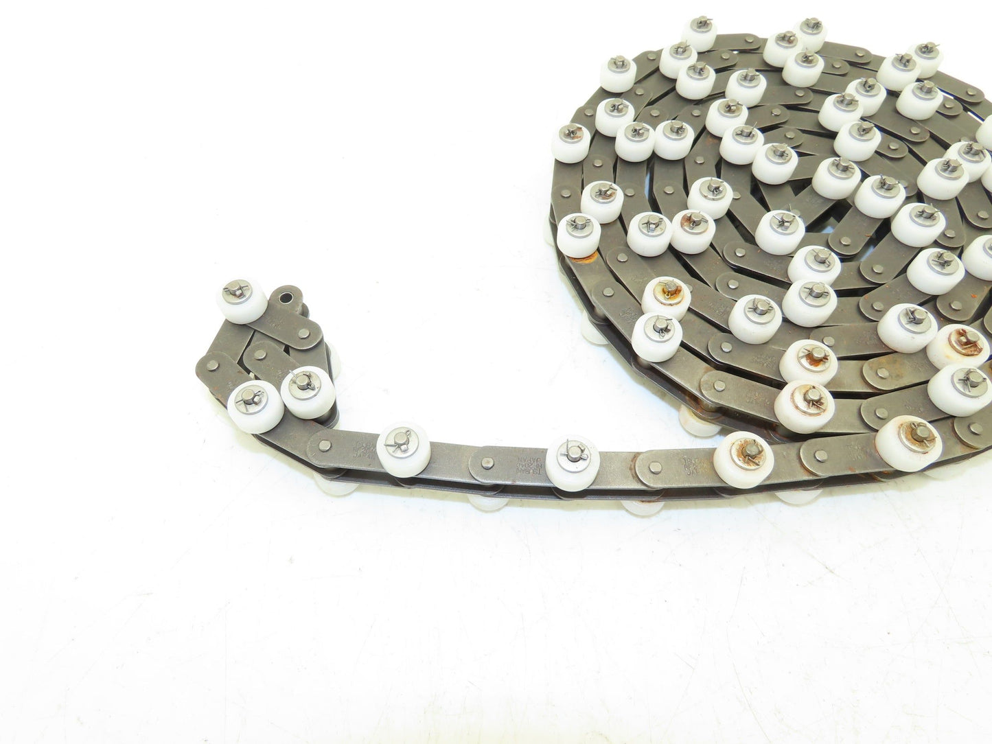 Tsubaki RF2040S-1LPSR-T-CP Chain Outboard Rollers 10' Long 1" Double Pitch *PICS