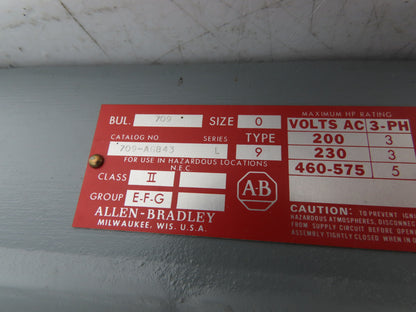 Allen Bradley 849-ZCD33 Hazardous Location Enclosure 10x11x5" Enclosure only