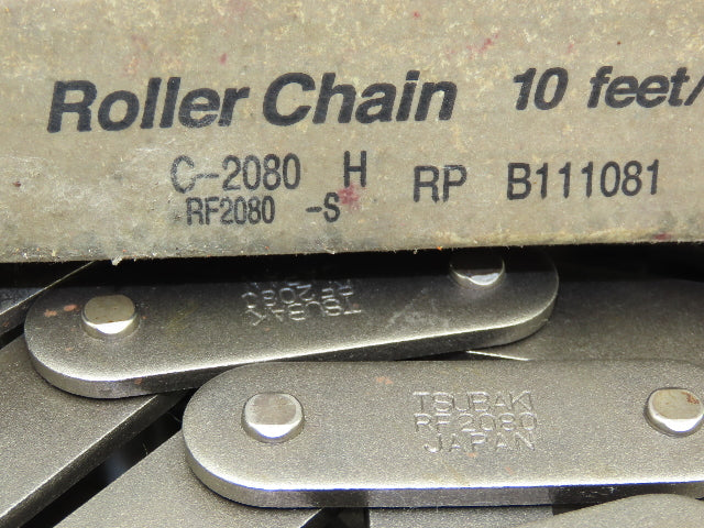 Tsubaki C-2080 Riveted Roller Chain 3" Double Pitch 10' Single Strand RF-2080
