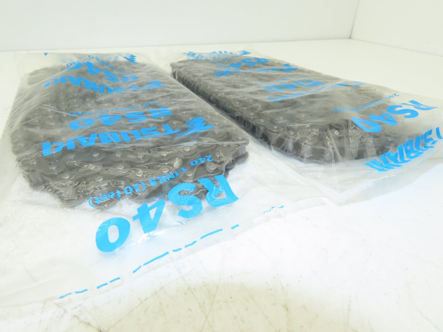 Tsubaki RS40 Roller Chain 40 Size 1/2" Pitch 240 Links 10' Long Lot of 2