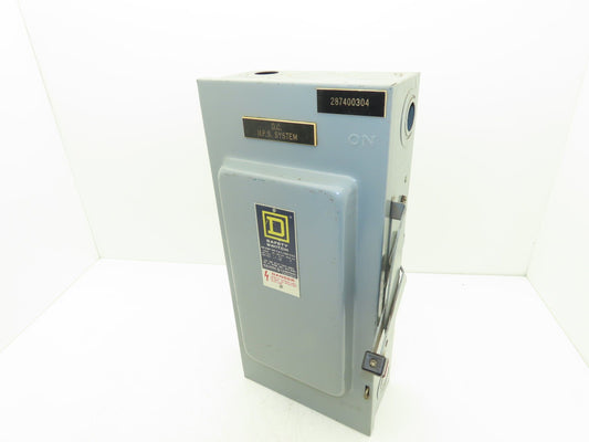 Square D H-223 Safety Disconnect Switch 100A 250VAC Fused 20HP