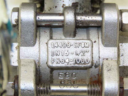 Assured Automation 1.4408-CF8M 1/2"NPT SS Ball Valve w/Pneumatic Actuator PSO15