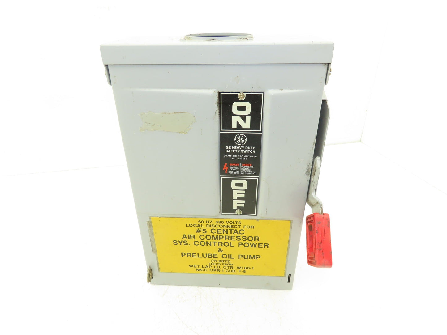 General Electric TH3361R Model 7 GE Safety Disconnect Switch 30A 600VAC Fused