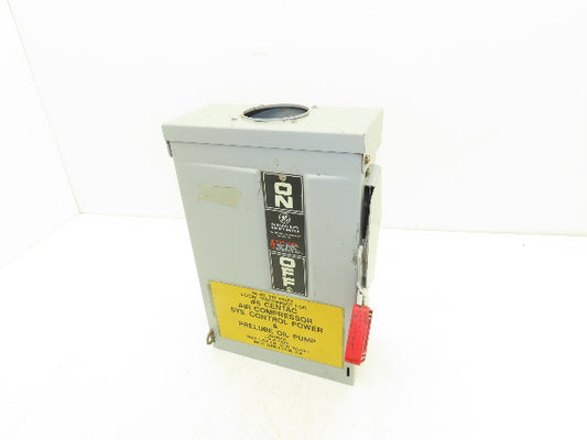 General Electric TH3361R Model 7 GE Safety Disconnect Switch 30A 600VAC Fused
