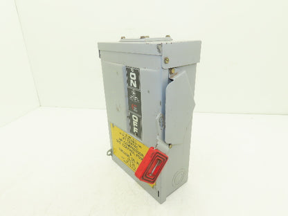 General Electric TH3361R Model 7 GE Safety Disconnect Switch 30A 600VAC Fused