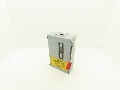 General Electric TH3361R Model 7 GE Safety Disconnect Switch 30A 600VAC Fused