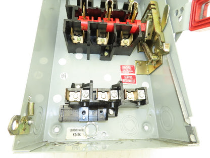 General Electric TH3361R Model 10 GE Safety Disconnect Switch 30A 600VAC Fused