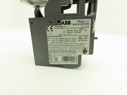 ABB AF09-40-00-11|TF42 Contactor 600V W/Thermal Overload Relay Screw Term
