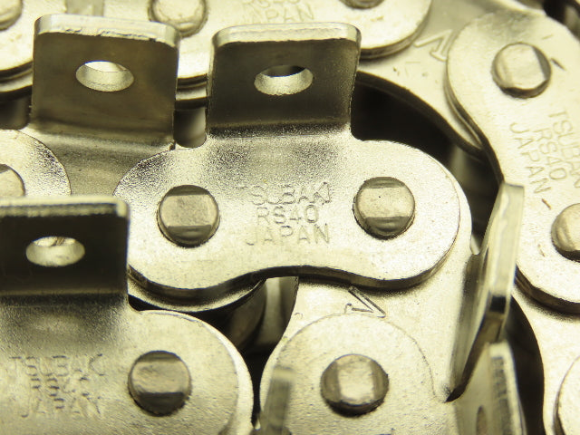 Tsubaki RS40 Chain Lambda Stainless Attachment 48" 55" Long 40 Size Lot of 3