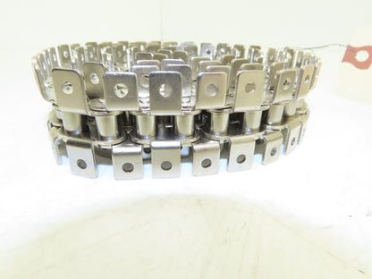 Tsubaki RS40 Chain Lambda Stainless Attachment 48" 55" Long 40 Size Lot of 3