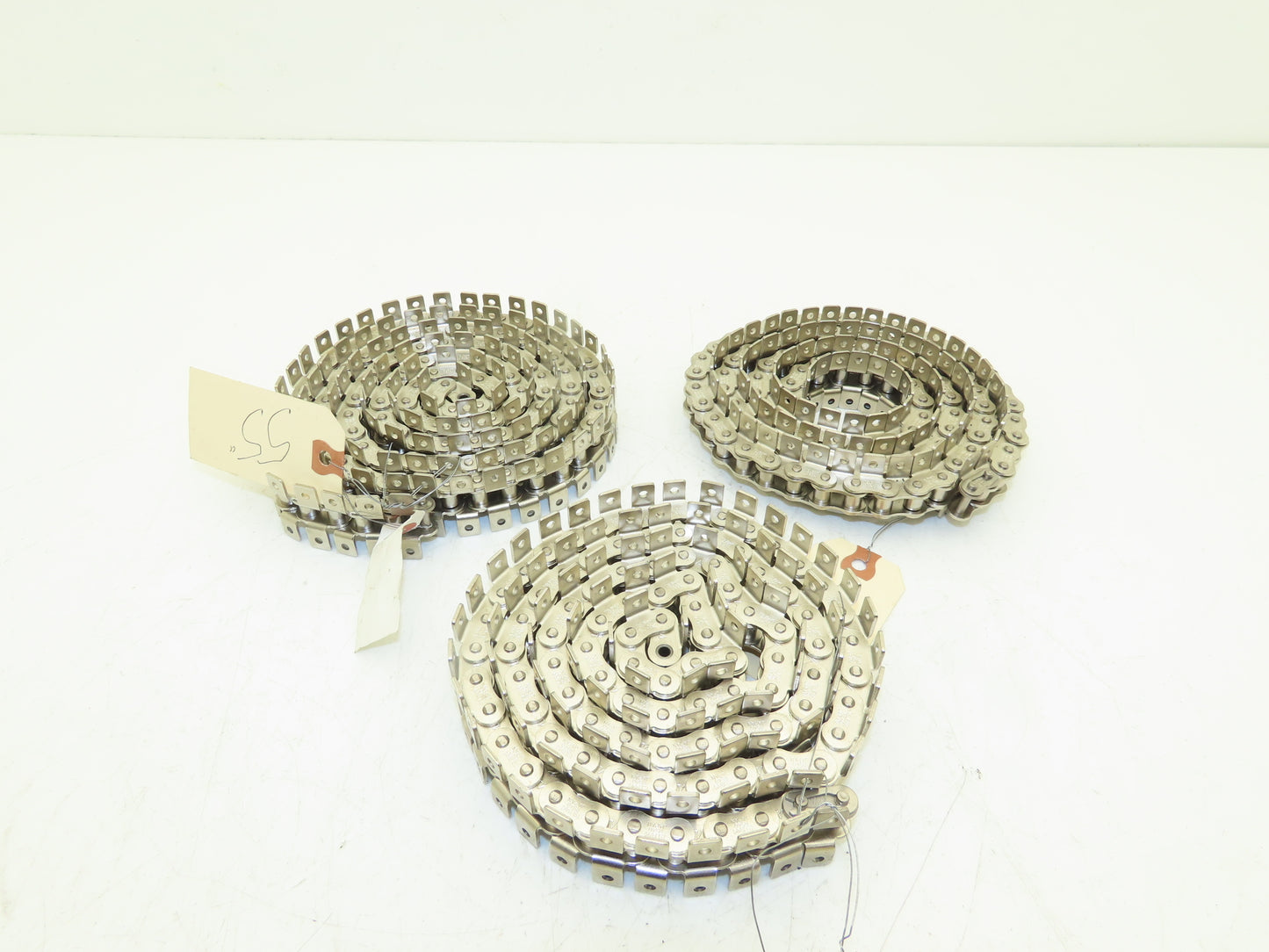 Tsubaki RS40 Chain Lambda Stainless Attachment 48" 55" Long 40 Size Lot of 3