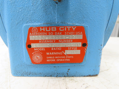 Hub City 324 Worm Gearbox 5:1 Reducer 350rpm 182TC LH Output Style B 0220-62899
