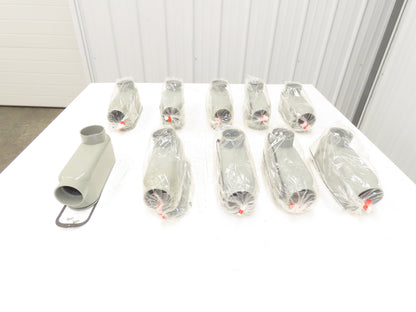 Kraloy LB20 PVC Conduit Body LB 2" Access Fitting Glue In Outdoor Lot of 10