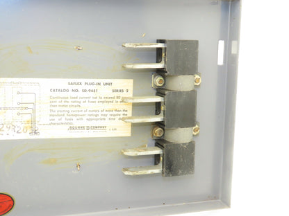 Square D SD-9451 Saflex Plug-In Fused Bus Unit 30A 240V 7.5HP 3 Pole