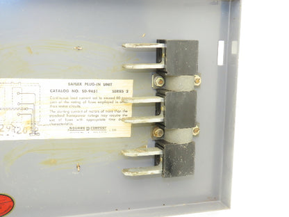 Square D SD-9451 Saflex Plug-In Fused Bus Unit 30A 240V 7.5HP 3 Pole