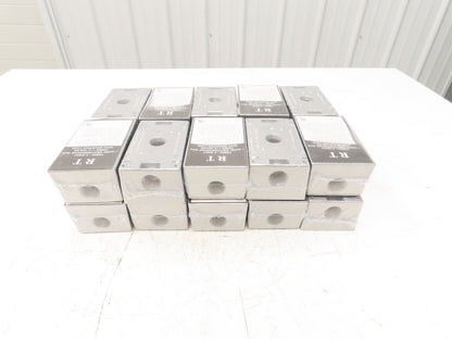 RT FSB50-3 Gray Weatherproof 1-Gang Rectangular Outlet Box  Lot of 20