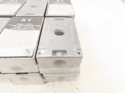 RT FSB50-3 Gray Weatherproof 1-Gang Rectangular Outlet Box  Lot of 20