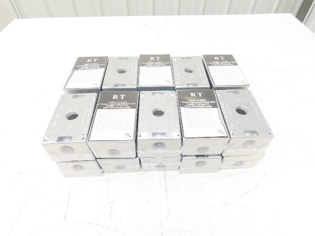 RT FSB50-3 Gray Weatherproof 1-Gang Rectangular Outlet Box  Lot of 20