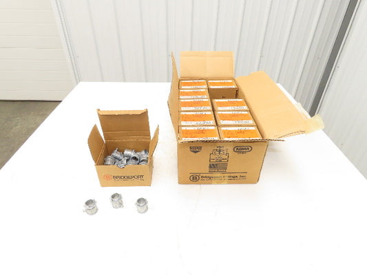 Bridgeport 231-DC2 EMT Conduit Connectors 3/4" Box Adaptor Screw Type Lot of 250