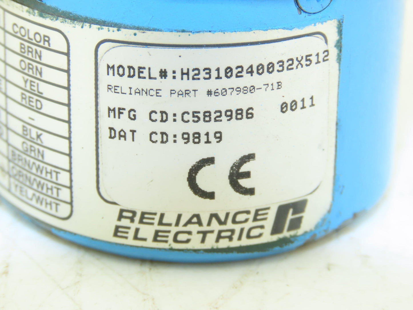 Reliance Electric H2310240032X512 Rotary Motor Encoder Resolver 607980-71B