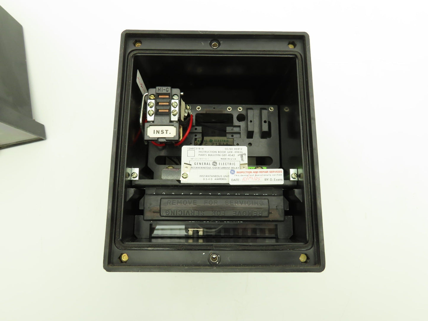 GE 12HFC21B1A Instantaneous Overcurrent Relay 50/60Hz 0.5-4.0 Amperes Lot of 2