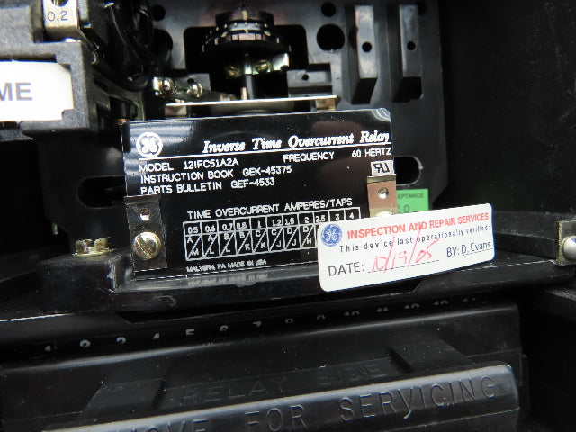 GE 12IFC51A2A Inverse Time Overcurrent Relay 50/60Hz 0.5-4.0 Amp