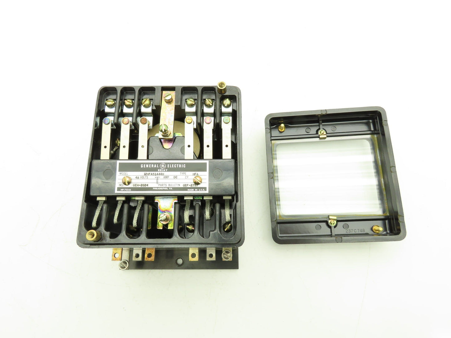 General Electric 12HFA51A44H Auxiliary Relay 48VDC Type HFA