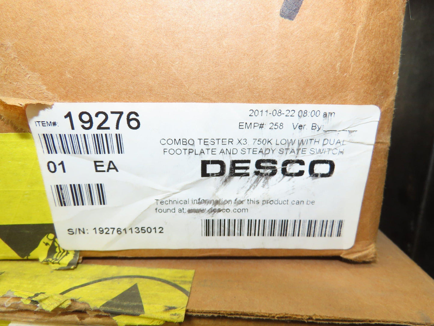 Desco 19276 ESD Personal Grounding Station Combo Tester X3 Dual Foot Plate