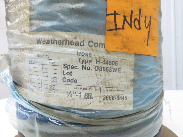 Weatherhead H-44805 1/4" ID Hydraulic Hose J1402 Type E Total 275'