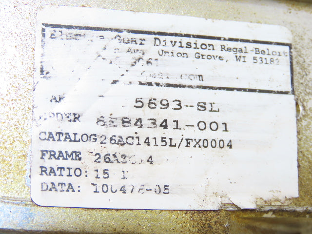 Electra Grove Gear 26AC1415L/FX0004 826 Gearbox 15:1 Ratio 116rpm 56C 140TC LH