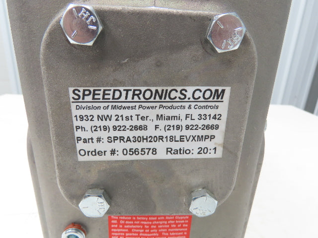 Electra Gear Speedtronics EL-HM-830-20-H1 Gearbox 20:1 Ratio 180TC Hollow Shaft