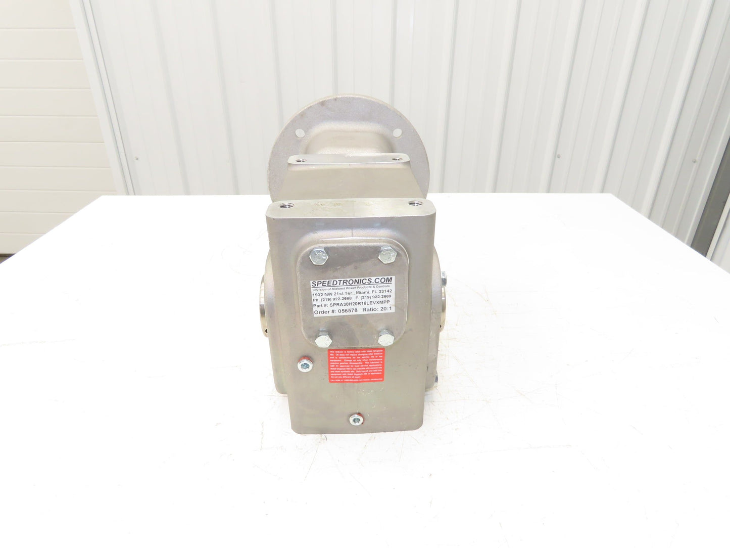 Electra Gear Speedtronics EL-HM-830-20-H1 Gearbox 20:1 Ratio 180TC Hollow Shaft