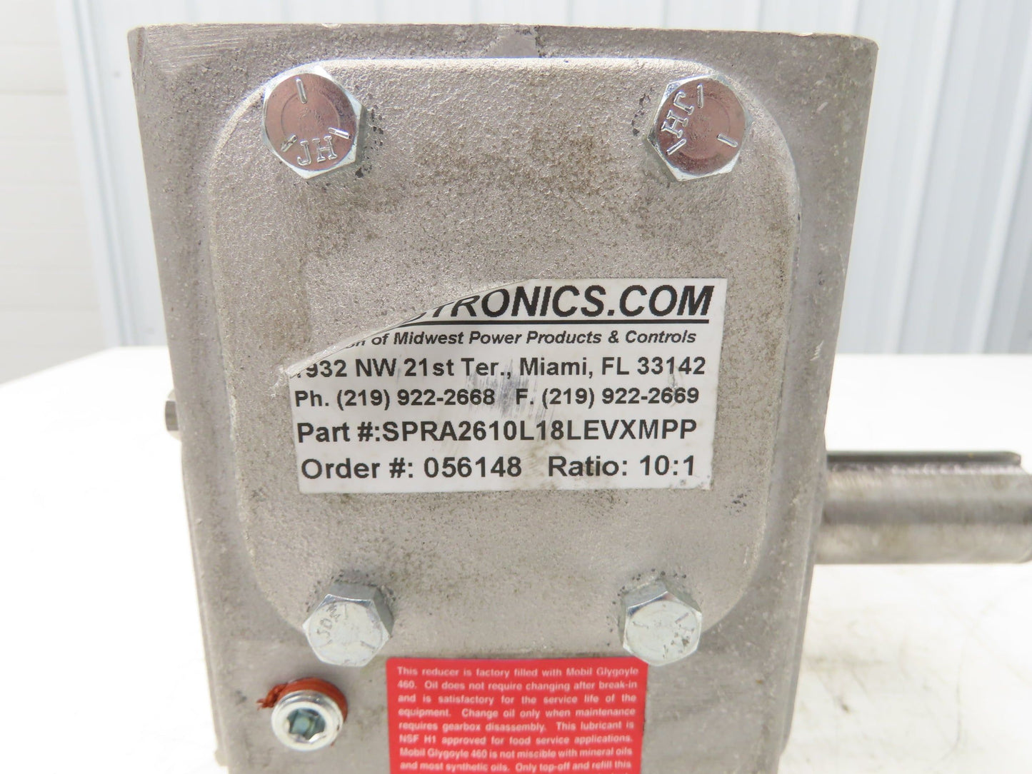 Electra Gear Speedtronics EL-TM-826-10-L-180 Gearbox 10:1 Ratio 4.5Hp 180TC LH