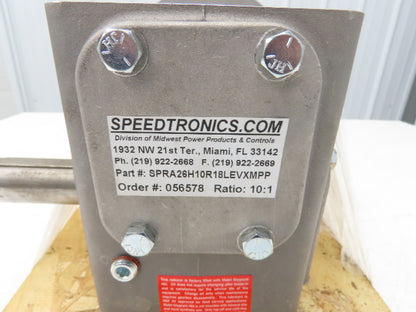 Electra Gear Speedtronics EL-HM-826-10-H1 Gearbox 10:1 Ratio 180TC Hollow Shaft