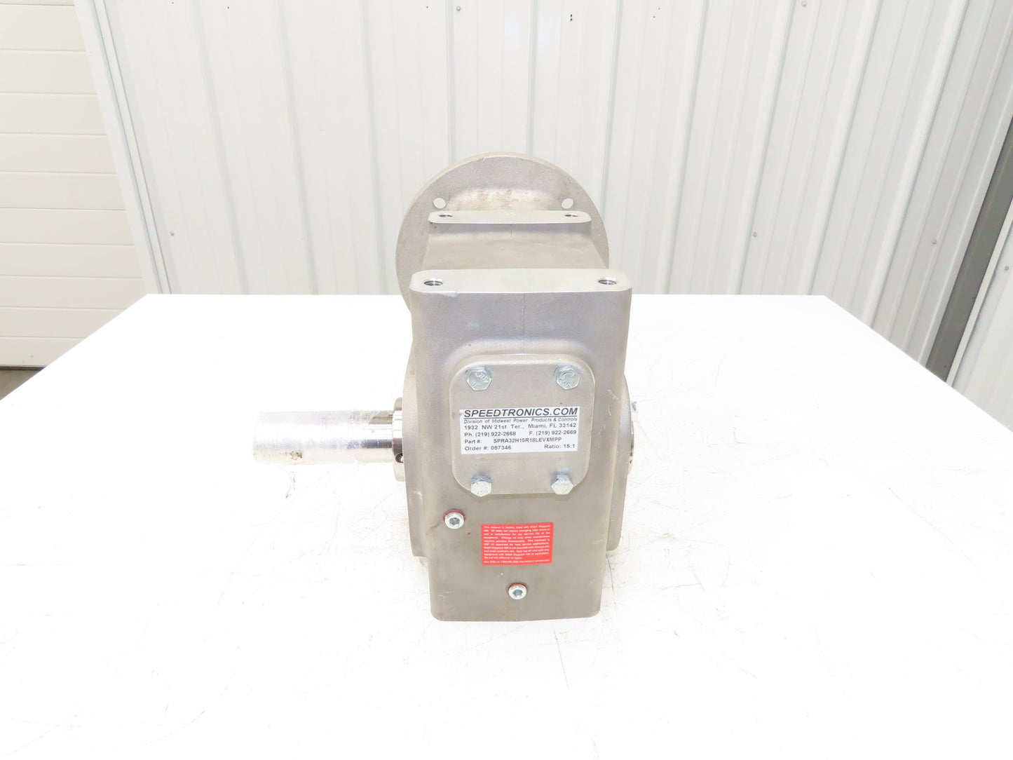 Electra Gear Speedtronics EL-HM-832-15-H1 Gearbox 15:1 Ratio 180TC Hollow Shaft