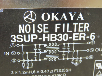 Okaya 3SUP-HB30-ER-6 Noise Filter 30A 500V 3PH