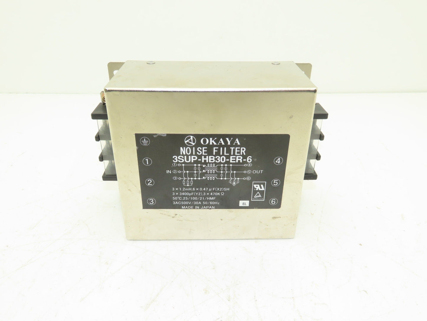 Okaya 3SUP-HB30-ER-6 Noise Filter 30A 500V 3PH